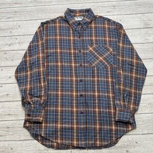 Vintage 90s Zig Zag Shirt Mens Large Multicolor Plaid Long Sleeve Flannel Canada